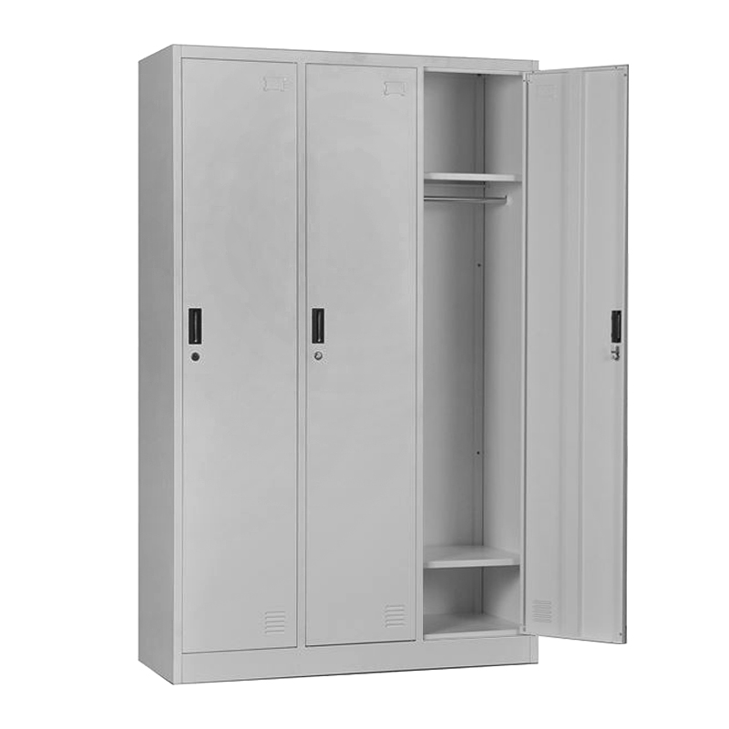 3-LOCKER Metal 115x45x185 Grey