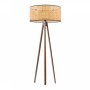 Rivo Megapap E27 wood - rattan  floor lamp in natural color Ø38x140cm.
