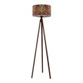 Rosling Megapap Mdf/fabric/Pvc floor lamp in walnut - multicolor 38x38x140cm.