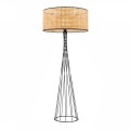 Solin Megapap E27 wood - rattan  floor lamp in natural color Ø38x140cm.