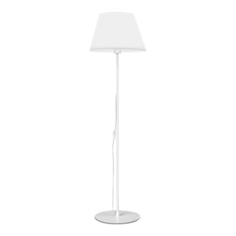 Vilo Megapap E27 metallic/fabric PVC  floor lamp in white color Ø35x152cm.