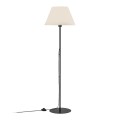Vilo Megapap E27 metallic/fabric PVC  floor lamp in black/white color Ø35x152cm.