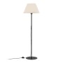 Vilo Megapap E27 metallic/fabric PVC  floor lamp in black/white color Ø35x152cm.