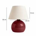 Alaska Megapap E27 metal - fabric pvc in wine red - cream color Ø22x30cm.
