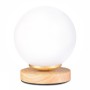 Luma Megapap E27 wooden - glass table lamp in natural - white color Ø12x18cm.
