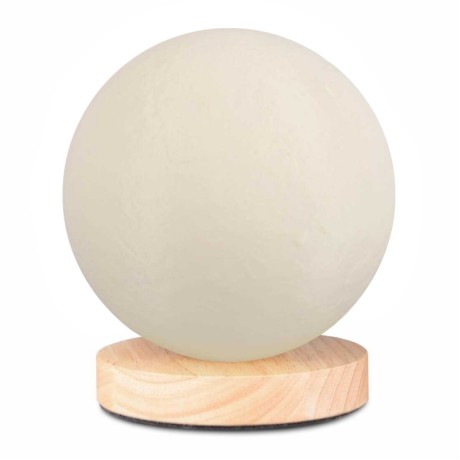 Lumo Megapap E14 wooden - pvc table lamp in natural - cream color Ø12x17cm.