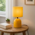 Nehora Megapap E14 metal - fabric pvc in yellow color Ø15x30cm.