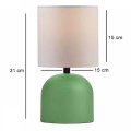 Nehora Megapap E14 metal - fabric pvc in green color Ø15x30cm.