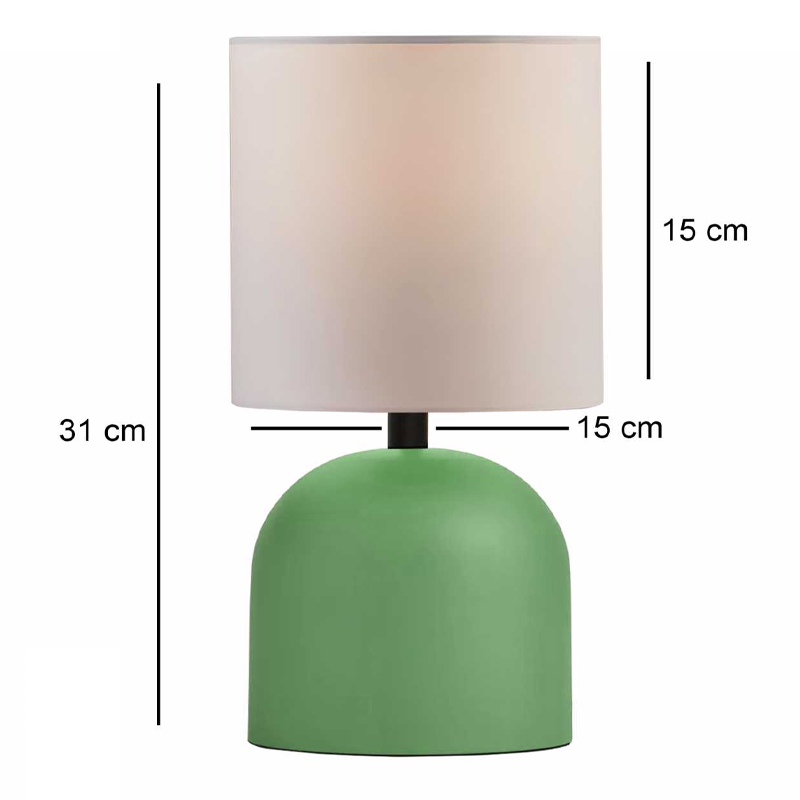 Nehora Megapap E14 metal - fabric pvc in green color Ø15x30cm.