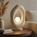 Zoga Megapap G9 fiberglass table lamp in ecru color 30x17x50cm.