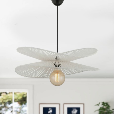Dafodil Megapap E27 rope ceiling lamp in white color Ø48x55cm.