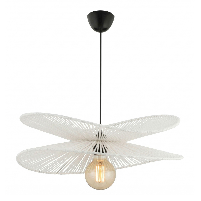 Dafodil Megapap E27 rope ceiling lamp in white color Ø48x55cm.