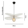 Dafodil Megapap E27 rope ceiling lamp in white color Ø48x55cm.