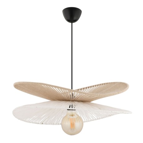 Dafodil Megapap E27 rope ceiling lamp in beige - white color Ø48x55cm.