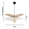 Dafodil Megapap E27 rope ceiling lamp in beige - white color Ø48x55cm.