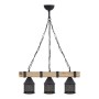 Elora Megapap wooden - metallic ceiling light in natural - black color 50x13x75cm.
