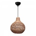 Faya Megapap E27 wicker ceiling lamp in natural color Ø46x100cm.