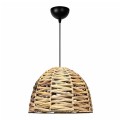 Kimi Megapap E27 wicker ceiling lamp in natural color Ø30x80cm.