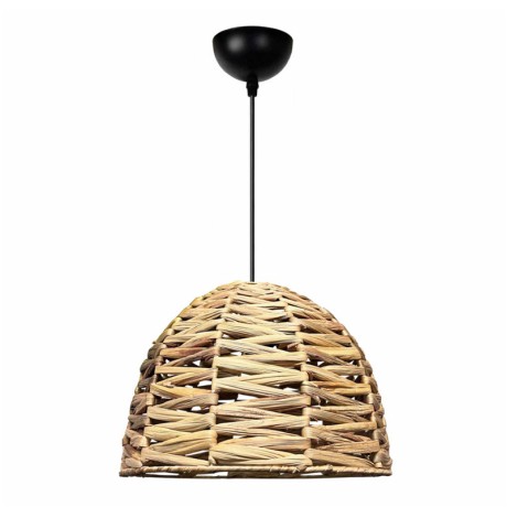 Kimi Megapap E27 wicker ceiling lamp in natural color Ø30x80cm.