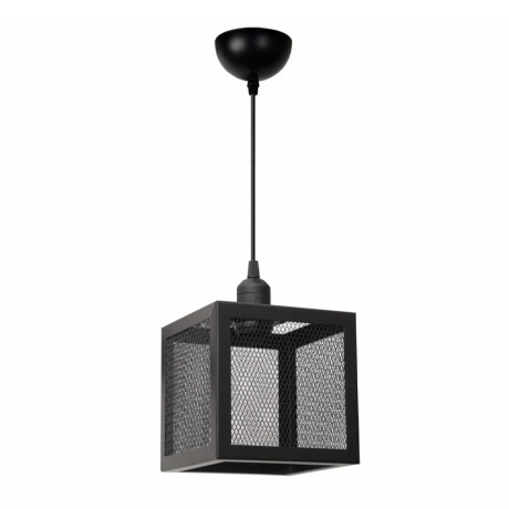 Kivo Megapap  E27 metallic ceiling lamp in black color 16x16x120cm.