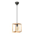 Kubo Megapap wooden ceiling light in natural color 18x18x65cm.