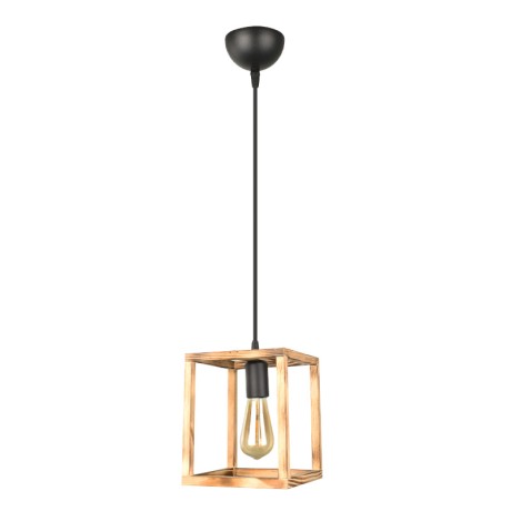 Kubo Megapap wooden ceiling light in natural color 18x18x65cm.