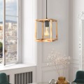 Kubo Megapap wooden ceiling light in natural color 18x18x65cm.