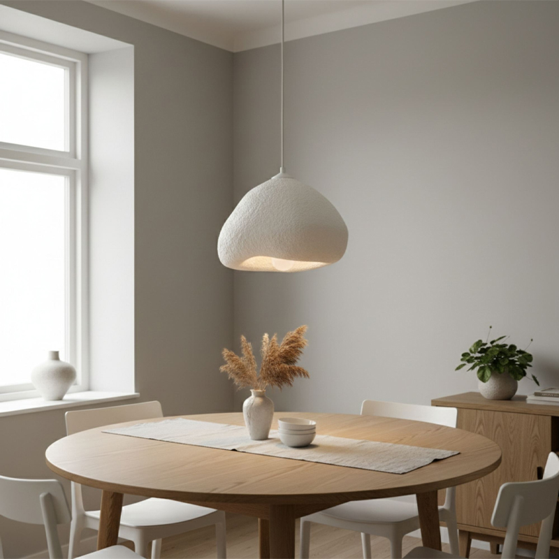Lora Megapap E27 fiberglass ceiling lamp in white color 32x28x120cm.