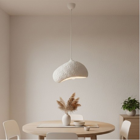 Loval Megapap E27 fiberglass ceiling lamp in white color 32x27x120cm.