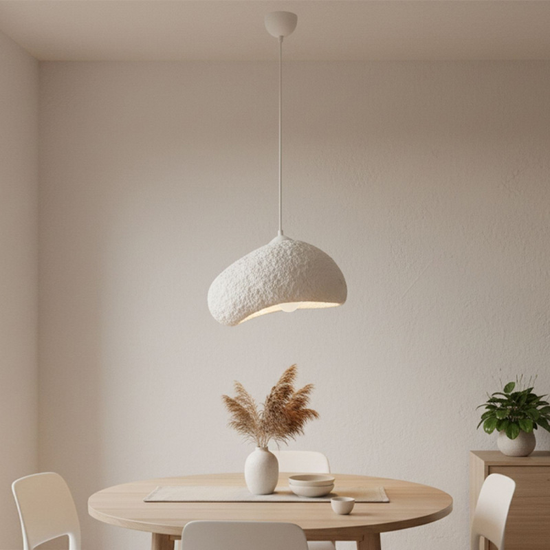 Loval Megapap E27 fiberglass ceiling lamp in white color 32x27x120cm.