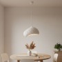 Loval Megapap E27 fiberglass ceiling lamp in white color 32x27x120cm.