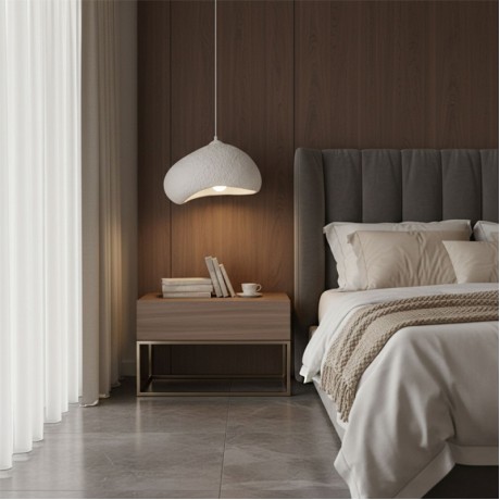 Loval Megapap E27 fiberglass ceiling lamp in white color 32x27x120cm.