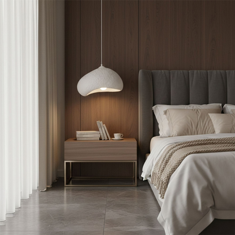Loval Megapap E27 fiberglass ceiling lamp in white color 32x27x120cm.