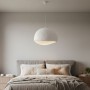 Loval Megapap E27 fiberglass ceiling lamp in white color 50x44x120cm.