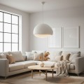 Loval Megapap E27 fiberglass ceiling lamp in white color 50x44x120cm.