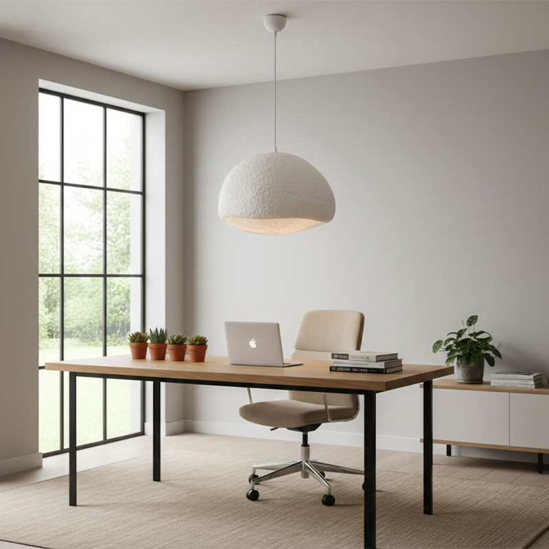 Loval Megapap E27 fiberglass ceiling lamp in white color 50x44x120cm.