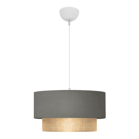 Lucifer Megapap Ε27 fabric ceiling lamp in grey color 30x15x70cm
