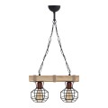 Lumenia Megapap wooden - metallic ceiling light in natural - black color 40x14x80cm.
