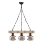 Lumenia Megapap wooden - metallic ceiling light in natural - black color 50x14x80cm.
