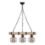 Lumenia Megapap wooden - metallic ceiling light in natural - black color 50x14x80cm.