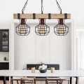 Lumenia Megapap wooden - metallic ceiling light in natural - black color 50x14x80cm.