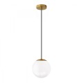 Lumi Megapap  E27 metallic - glass ceiling lamp in gold - white color Ø15x120cm.