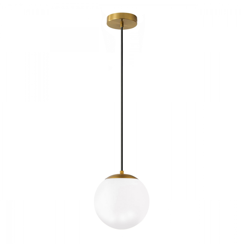 Lumi Megapap  E27 metallic - glass ceiling lamp in gold - white color Ø15x120cm.