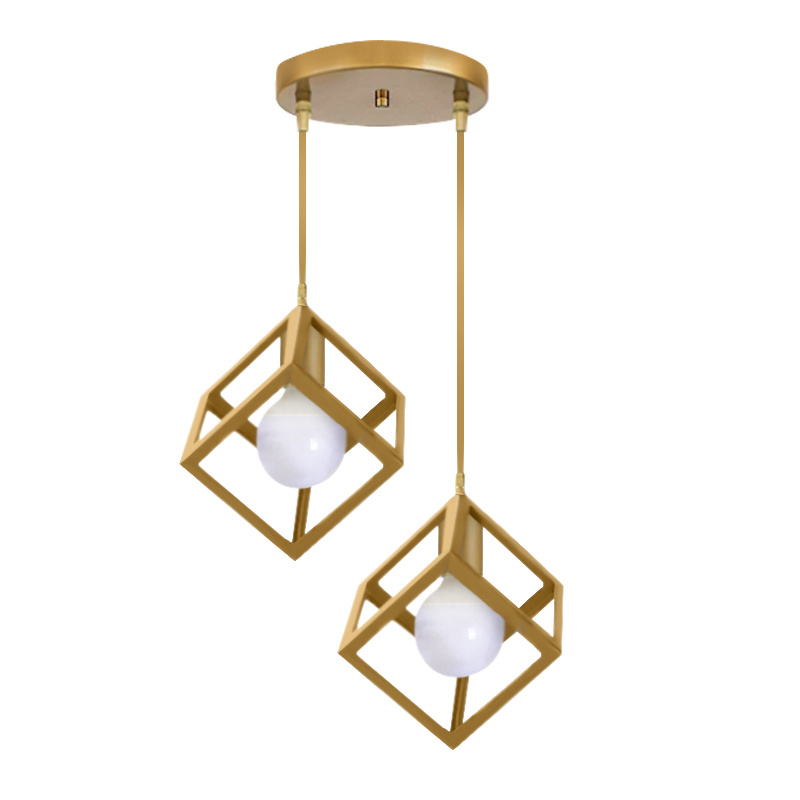 Lumid Megapap E27 metallic two light ceiling light E27  in gold color 30x40x70cm.