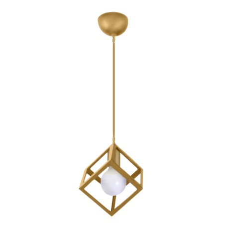Lumid Megapap E27 metallic single-light ceiling light E27  in gold color 16x16x65cm.