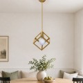 Lumid Megapap E27 metallic single-light ceiling light E27  in gold color 16x16x65cm.