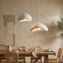 Luna Megapap E27 fiberglass ceiling lamp in white color Ø70x115cm.