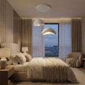 Luna Megapap E27 fiberglass ceiling lamp in white color Ø70x115cm.
