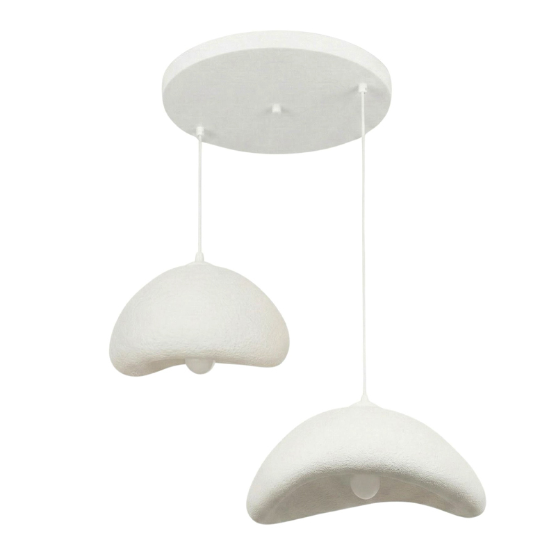 Luna Megapap E27 fiberglass ceiling lamp in white color Ø70x115cm.