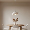 Luna Megapap E27 fiberglass ceiling lamp in white color 30x21x120cm.